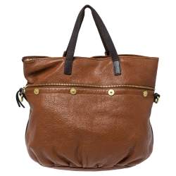 Pre Owned Mulberry Two Tone Brown Soft Leather Mitzy Tote