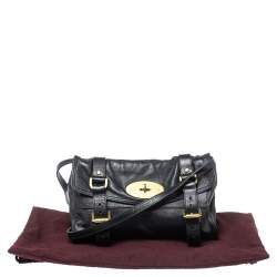 Pre Owned Mulberry Black Leather Alexa Flap Shoulder Bag