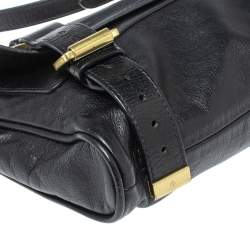 Pre Owned Mulberry Black Leather Alexa Flap Shoulder Bag