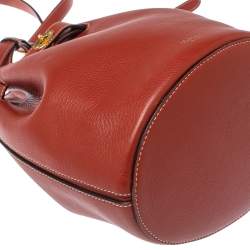 Mulberry Red Leather Tyndale Bucket Bag