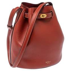 Mulberry Red Leather Tyndale Bucket Bag