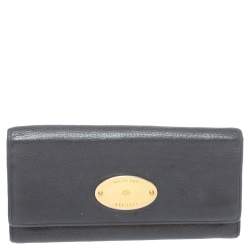 Pre Owned Mulberry Black Leather Continental Wallet