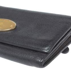 Pre Owned Mulberry Black Leather Continental Wallet