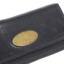 Pre Owned Mulberry Black Leather Continental Wallet