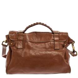 Pre Owned Mulberry Brown Leather Alexa Satchel