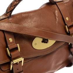 Pre Owned Mulberry Brown Leather Alexa Satchel