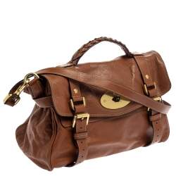 Pre Owned Mulberry Brown Leather Alexa Satchel
