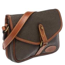 Mulberry Dark Brown Textured Leather Vintage Flap Crossbody Bag