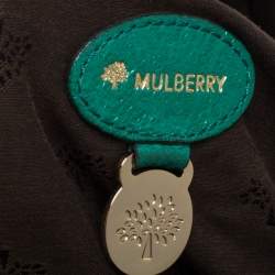 Pre Owned Mulberry Green Leather Taylor Top Handle Bag