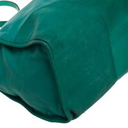 Pre Owned Mulberry Green Leather Taylor Top Handle Bag