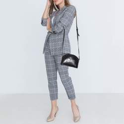 Pre Owned Mulberry Black Croc Embossed Leather Shoulder Bag