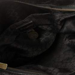 Pre Owned Mulberry Black Croc Embossed Leather Tote