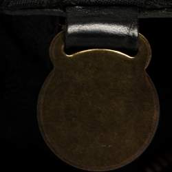 Pre Owned Mulberry Black Croc Embossed Leather Tote