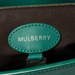 Pre Owned Mulberry Green Leather Suffolk Top Handle Bag