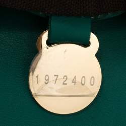 Pre Owned Mulberry Green Leather Suffolk Top Handle Bag