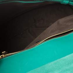 Pre Owned Mulberry Green Leather Suffolk Top Handle Bag