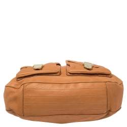 Pre Owned Mulberry Tan Soft Leather Buckle Pocket Hobo