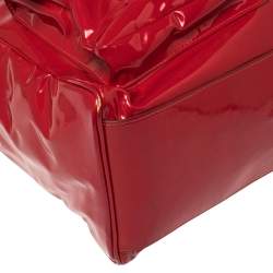 Pre Owned Mulberry Red Patent Leather Roxanne Tote