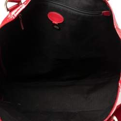 Pre Owned Mulberry Red Patent Leather Roxanne Tote