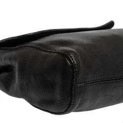 Pre Owned Mulberry Black Leather Chain Crossbody Bag