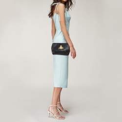 Pre Owned Mulberry Black Leather Chain Crossbody Bag