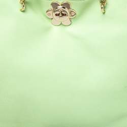 Mulberry Mint Green Leather Flower Cecily Tote