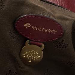 Pre Owned Mulberry Dark Red Leather Oversized Alexa Satchel