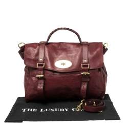 Pre Owned Mulberry Dark Red Leather Oversized Alexa Satchel
