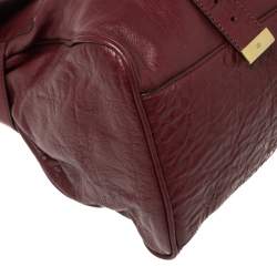 Pre Owned Mulberry Dark Red Leather Oversized Alexa Satchel