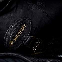 Pre Owned Mulberry Black Leather Oversized Clutch