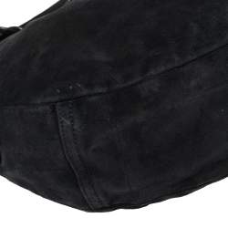 Mulberry Navy Blue Croc Effect Suede Daria Shoulder Bag