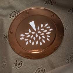 Pre Owned Mulberry Rose Gold Shimmer Nubuck Leather Daria Fold Over Clutch