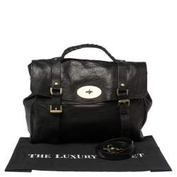 Pre Owned Mulberry Black Leather Oversized Alexa Satchel