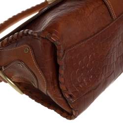 Pre Owned Mulberry Brown Leather Buckle Flap Top Handle Bag