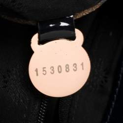 Pre Owned Mulberry Blue Patent Leather Harriet Top Handle Bag