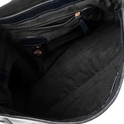 Pre Owned Mulberry Blue Patent Leather Harriet Top Handle Bag