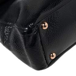 Pre Owned Mulberry Blue Patent Leather Harriet Top Handle Bag