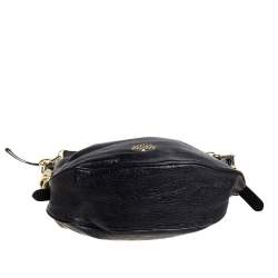 Pre Owned Mulberry Black Textured Leather Mila Hobo