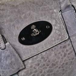 Pre Owned Mulberry Grey Leather Bayswater Satchel