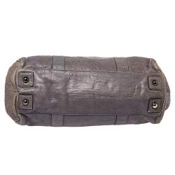 Pre Owned Mulberry Grey Leather Bayswater Satchel