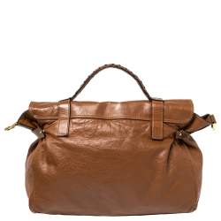 Pre Owned Mulberry Brown Leather Alexa Satchel