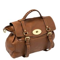 Pre Owned Mulberry Brown Leather Alexa Satchel