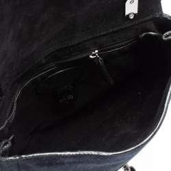 Pre Owned Mulberry Midnight Blue Suede Small Lily Embellished Shoulder Bag