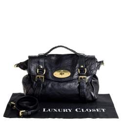 Pre Owned Mulberry Black Leather Alexa Satchel