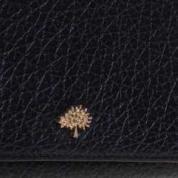 Pre Owned Mulberry Black Leather Flap Continental Wallet