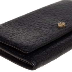 Pre Owned Mulberry Black Leather Flap Continental Wallet