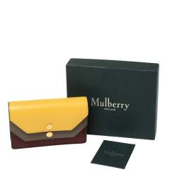 Pre Owned Mulberry Tri Color Leather Multiflap Card Case