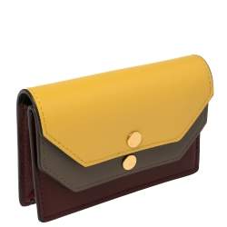 Pre Owned Mulberry Tri Color Leather Multiflap Card Case
