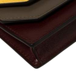 Pre Owned Mulberry Tri Color Leather Multiflap Card Case