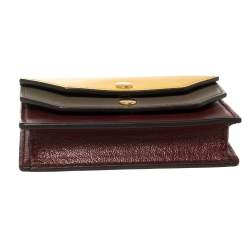 Pre Owned Mulberry Tri Color Leather Multiflap Card Case